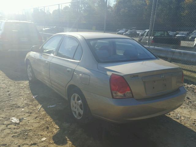 KMHDN46D15U956216 - 2005 HYUNDAI ELANTRA GL GOLD photo 3