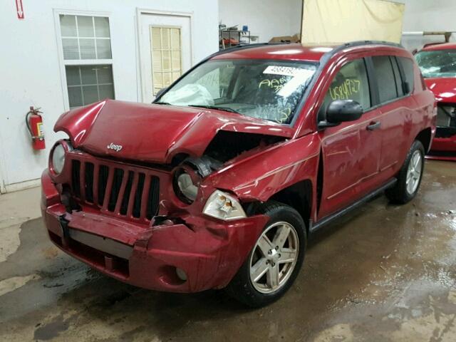 1J8FT47W88D790714 - 2008 JEEP COMPASS SP RED photo 2