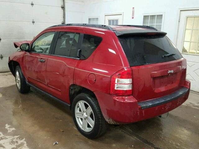 1J8FT47W88D790714 - 2008 JEEP COMPASS SP RED photo 3