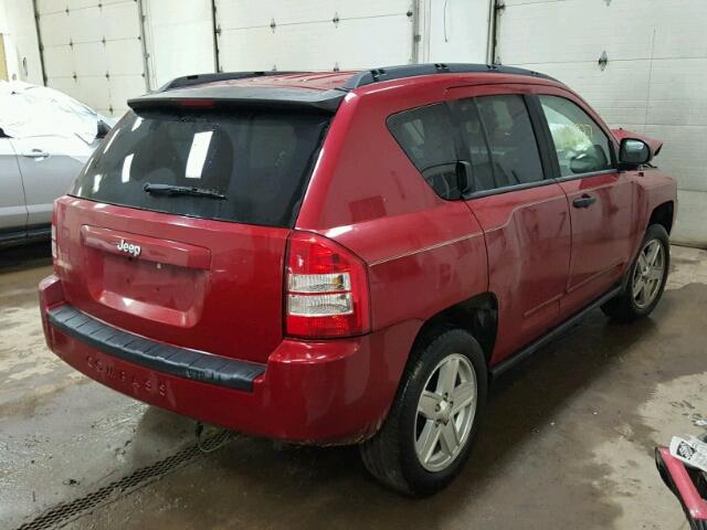 1J8FT47W88D790714 - 2008 JEEP COMPASS SP RED photo 4