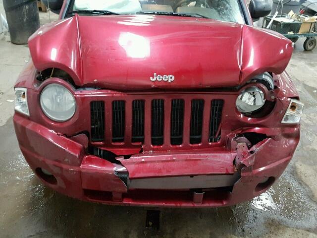 1J8FT47W88D790714 - 2008 JEEP COMPASS SP RED photo 7