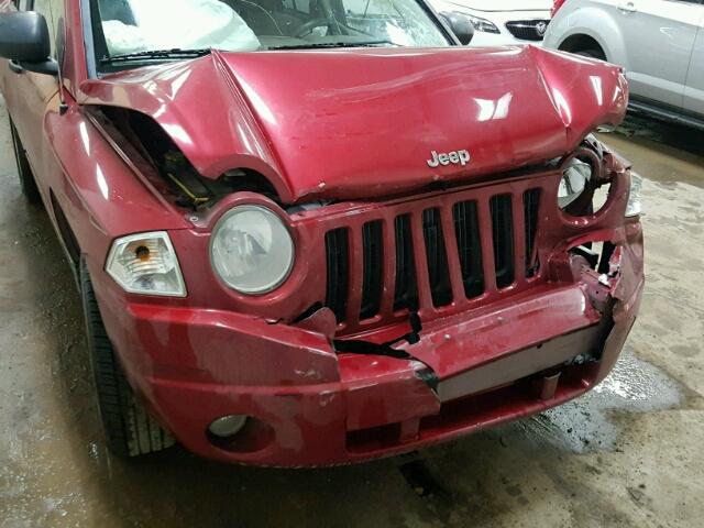 1J8FT47W88D790714 - 2008 JEEP COMPASS SP RED photo 9