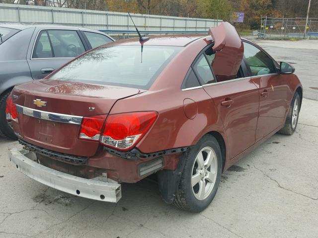 1G1PF5SC7C7388043 - 2012 CHEVROLET CRUZE LT MAROON photo 4