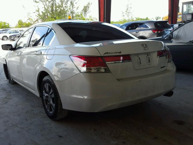 1HGCP2F63CA005757 - 2012 HONDA ACCORD SE WHITE photo 3