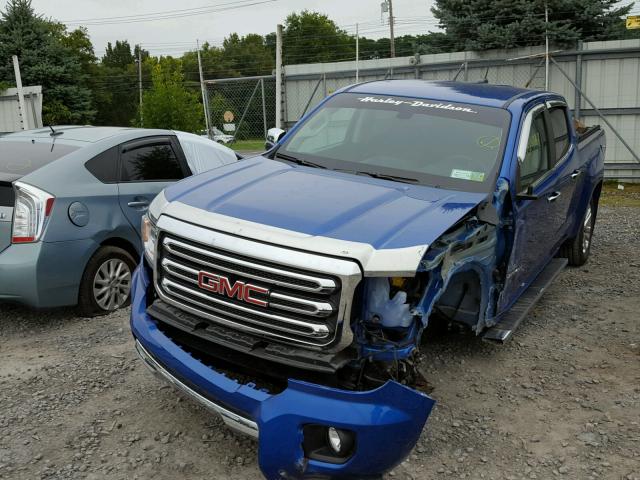 1GTG6DEN5J1141814 - 2018 GMC CANYON SLT BLUE photo 2