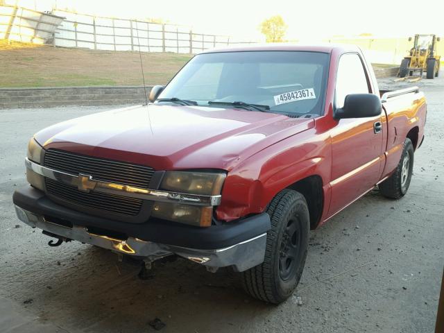 1GCEC14T14Z225617 - 2004 CHEVROLET SILVERADO RED photo 2