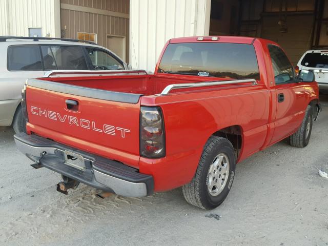 1GCEC14T14Z225617 - 2004 CHEVROLET SILVERADO RED photo 4