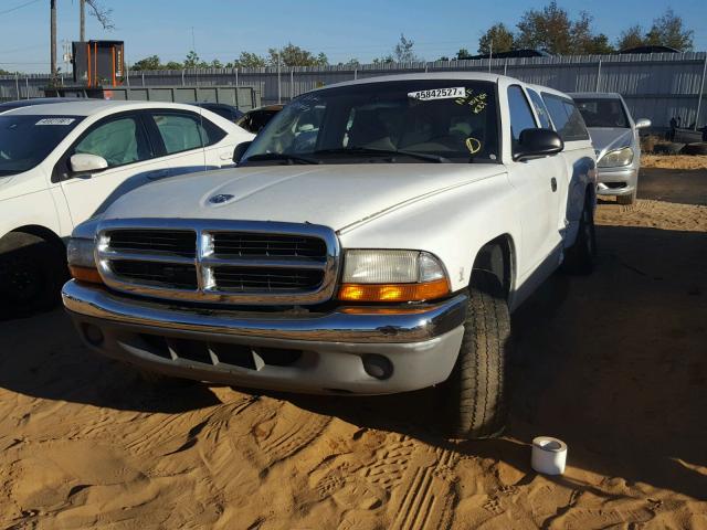 1D7GL42K74S699980 - 2004 DODGE DAKOTA SLT WHITE photo 2