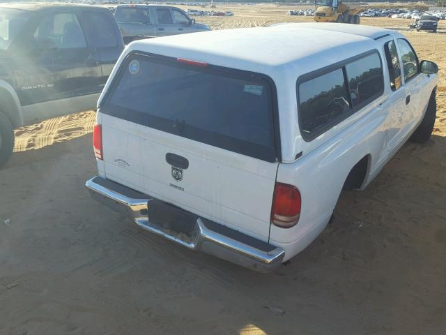 1D7GL42K74S699980 - 2004 DODGE DAKOTA SLT WHITE photo 4