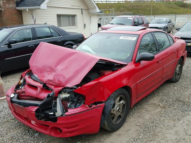 1G2NW52E93C294290 - 2003 PONTIAC GRAND AM G RED photo 2