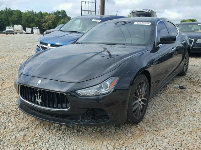 ZAM57XSAXF1155119 - 2015 MASERATI GHIBLI BLACK photo 2