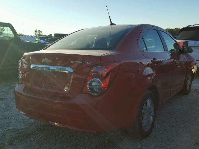 1G1JC5SH2D4221246 - 2013 CHEVROLET SONIC LT RED photo 4