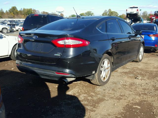 3FA6P0HD7ER250247 - 2014 FORD FUSION SE BLACK photo 4