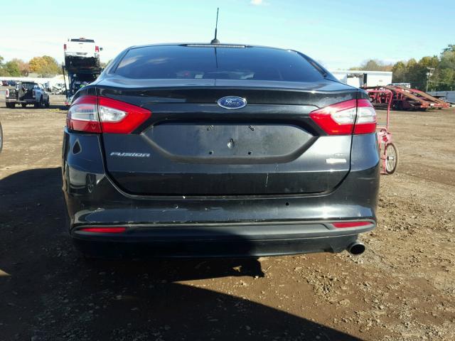 3FA6P0HD7ER250247 - 2014 FORD FUSION SE BLACK photo 9