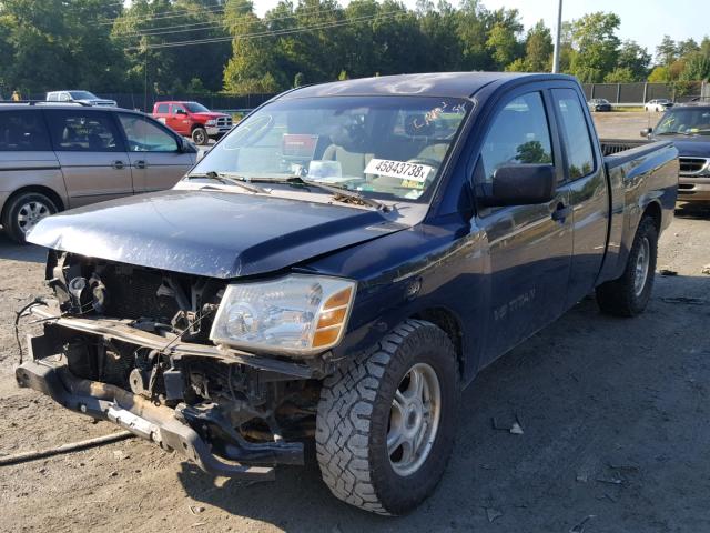 1N6BA06A46N510043 - 2006 NISSAN TITAN XE BLUE photo 2