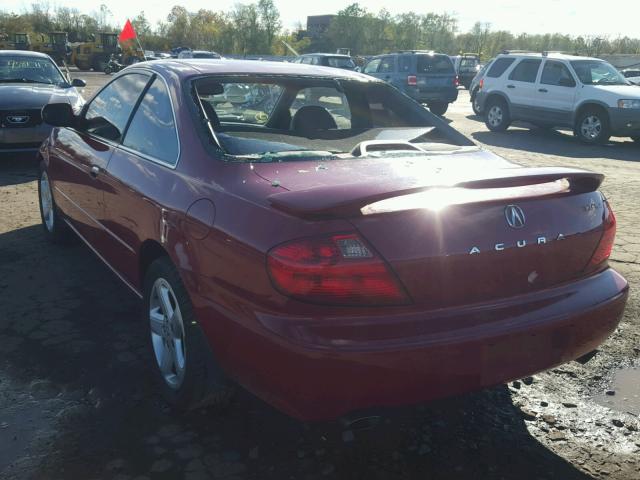 19UYA42631A035279 - 2001 ACURA 3.2CL TYPE RED photo 3