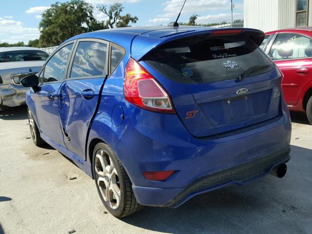 3FADP4GX1FM178552 - 2015 FORD FIESTA ST BLUE photo 3