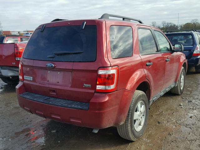 1FMCU0DG7CKA22283 - 2012 FORD ESCAPE XLT MAROON photo 4