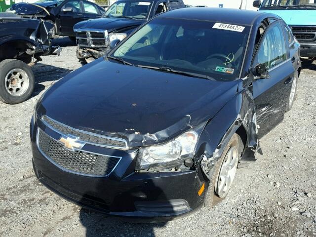 1G1PF5SC5C7128465 - 2012 CHEVROLET CRUZE LT BLACK photo 2