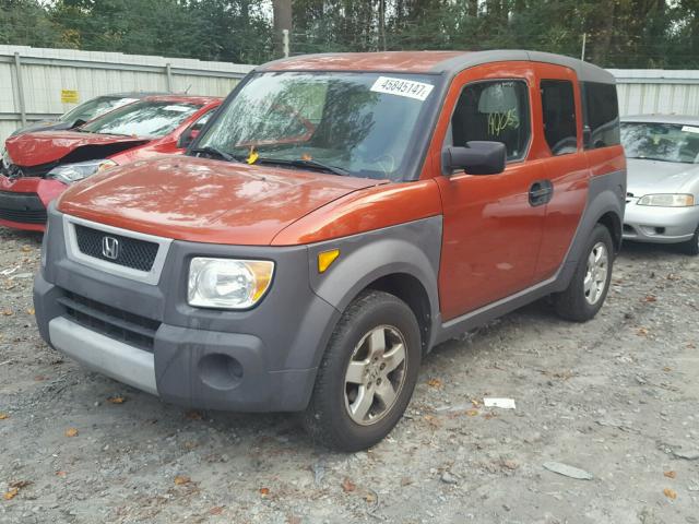 5J6YH28623L048032 - 2003 HONDA ELEMENT EX ORANGE photo 2