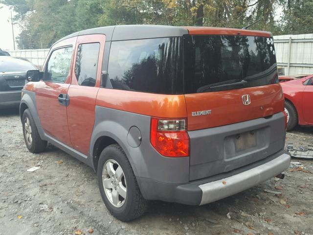 5J6YH28623L048032 - 2003 HONDA ELEMENT EX ORANGE photo 3