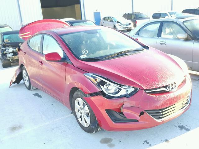 KMHDH4AE5GU643616 - 2016 HYUNDAI ELANTRA SE RED photo 1