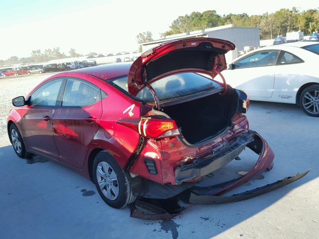 KMHDH4AE5GU643616 - 2016 HYUNDAI ELANTRA SE RED photo 3