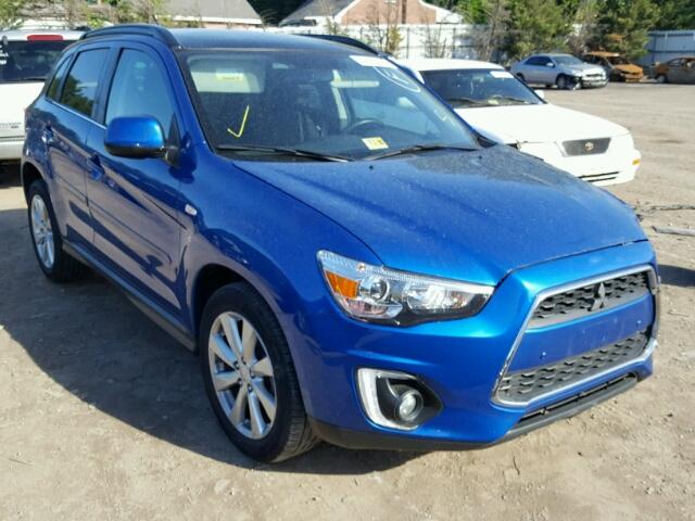 4A4AR4AU5FE013981 - 2015 MITSUBISHI OUTLANDER BLUE photo 1