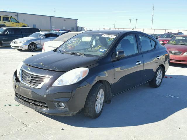 3N1CN7AP9CL891760 - 2012 NISSAN VERSA S BLACK photo 2