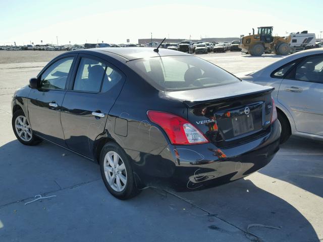 3N1CN7AP9CL891760 - 2012 NISSAN VERSA S BLACK photo 3