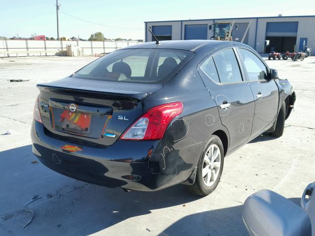 3N1CN7AP9CL891760 - 2012 NISSAN VERSA S BLACK photo 4