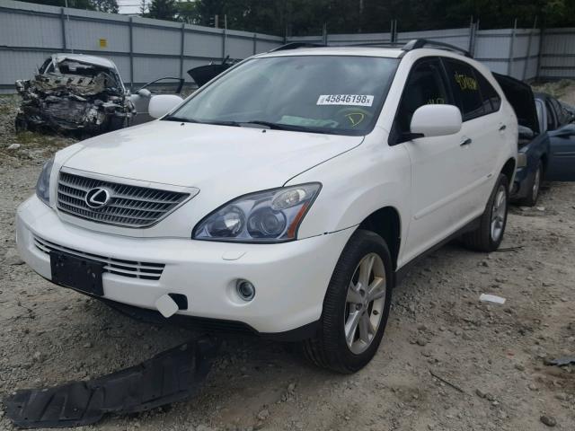 JTJHW31U082857596 - 2008 LEXUS RX 400H WHITE photo 2