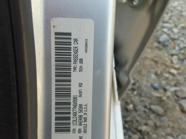 1C3LC46K77N609981 - 2007 CHRYSLER SEBRING GRAY photo 10