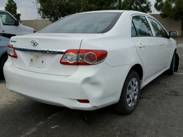 5YFBU4EE8DP075792 - 2013 TOYOTA COROLLA BA WHITE photo 4