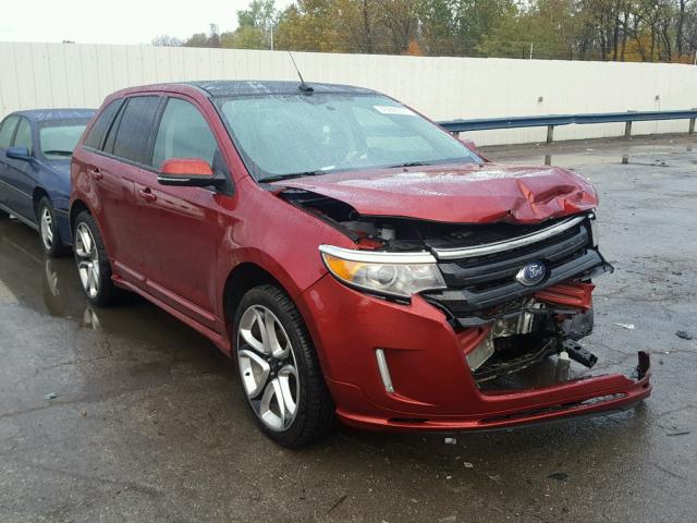 2FMDK4AK0EBA45198 - 2014 FORD EDGE SPORT MAROON photo 1