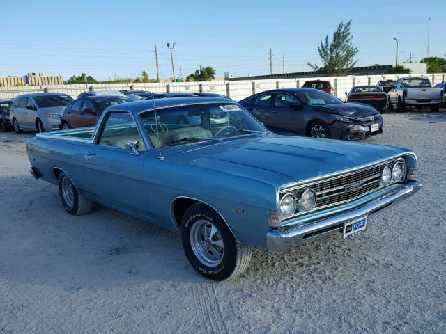 8K49Y197503 - 1968 FORD RANCHERO TURQUOISE photo 1