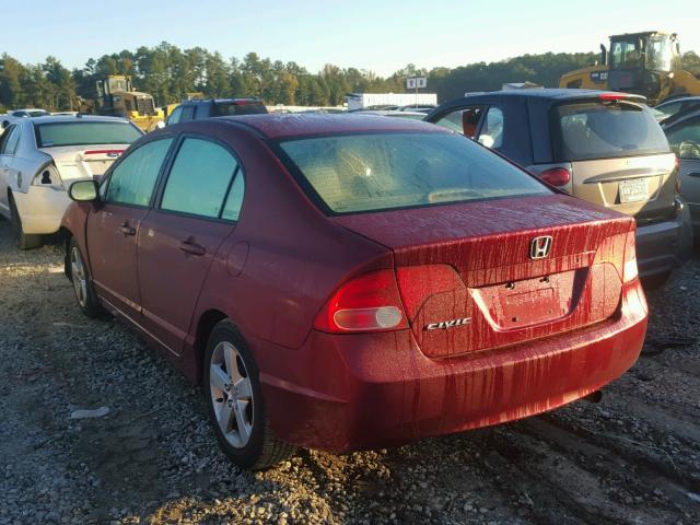 1HGFA16897L082590 - 2007 HONDA CIVIC EX მუქწითელი ფოტო 3