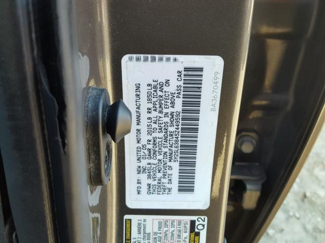 5Y2SL63845Z449592 - 2005 PONTIAC VIBE GRAY photo 10