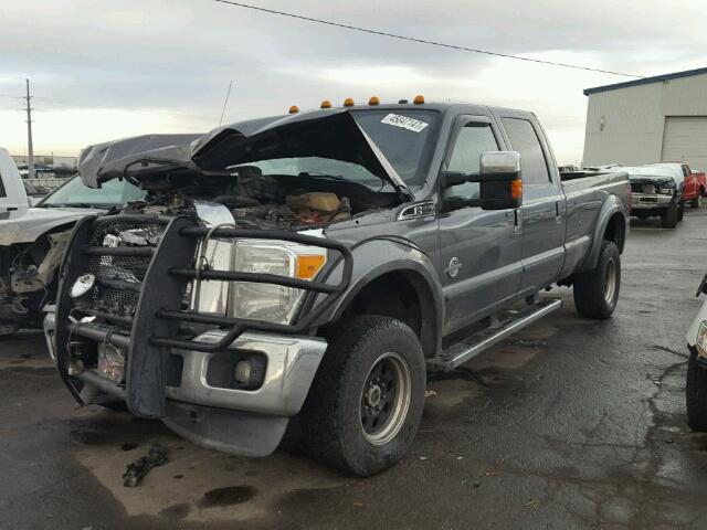 1FT8W3BT5BEB74467 - 2011 FORD F350 SUPER GRAY photo 2