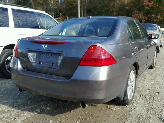 1HGCM66877A055732 - 2007 HONDA ACCORD EX GRAY photo 4