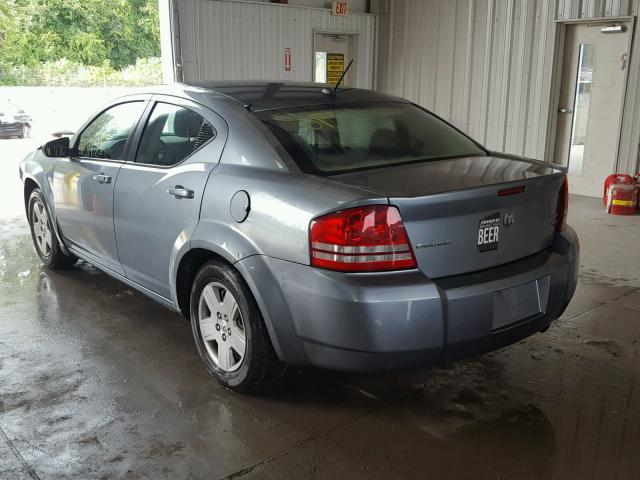 1B3CC4FB8AN110109 - 2010 DODGE AVENGER SX GRAY photo 3