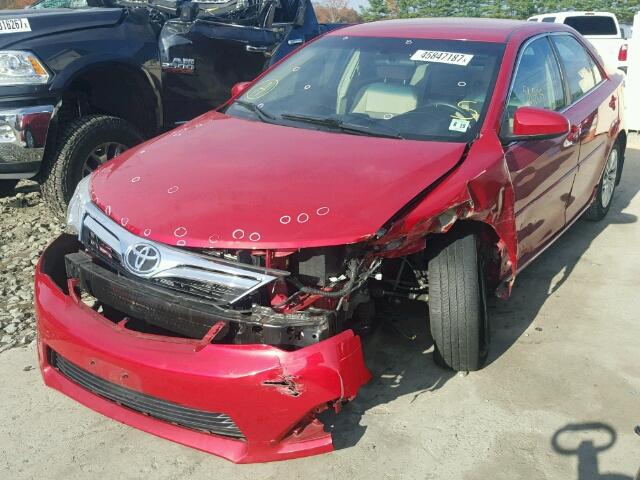 4T1BF1FK0EU863222 - 2014 TOYOTA CAMRY L RED photo 2