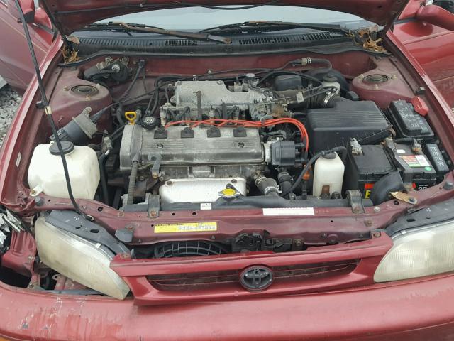 1NXBB02E6VZ595329 - 1997 TOYOTA COROLLA DX MAROON photo 7