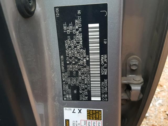 JTLKT324064127287 - 2006 TOYOTA SCION XB Күміс фото 10