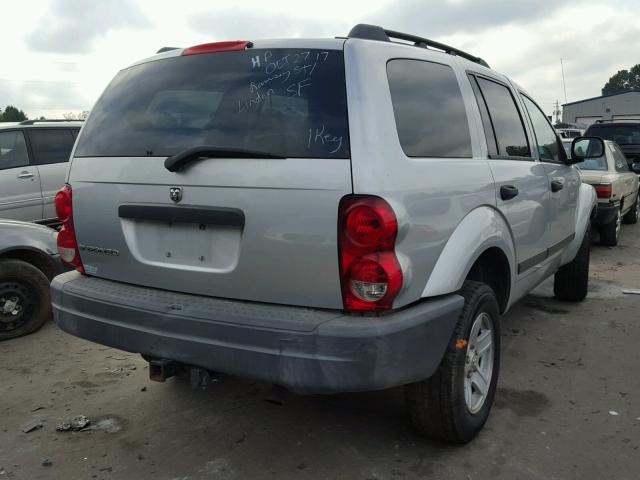 1D4HB38PX6F185926 - 2006 DODGE DURANGO SX SILVER photo 4