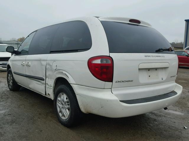 1D4GP44393B129579 - 2003 DODGE GRAND CARA WHITE photo 3