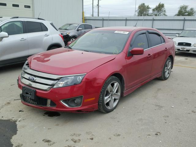 3FAHP0KC4BR184132 - 2011 FORD FUSION SPO RED photo 2