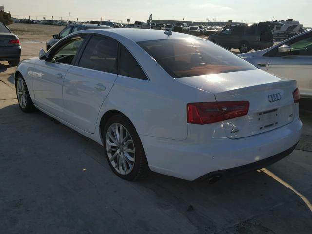 WAUDFAFC3CN138708 - 2012 AUDI A6 PREMIUM WHITE photo 3