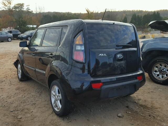 KNDJT2A27B7256153 - 2011 KIA SOUL + BLACK photo 3