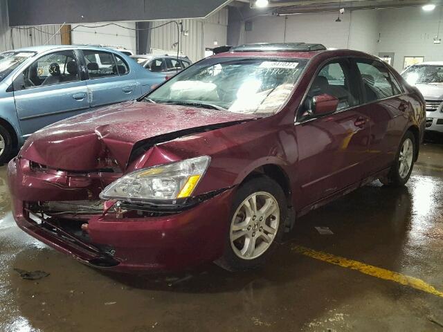 1HGCM66545A079442 - 2005 HONDA ACCORD EX MAROON photo 2